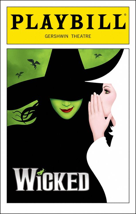 Broadway Themed Room, Broadway Musicals Posters, Wicked Crafts, Wicked Broadway, Musical Logo, Broadway Playbills, George Gershwin, Broadway Posters, Wicked Musical