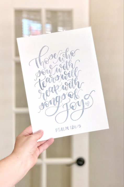 Hand lettered art, scripture artwork, watercolor lettering, Gray hand lettered Art, reap with songs of Joy, harvest songs of joy Bible verse, sow in tears verse, psalms Art print, Christian Home decor, Faith decor, Elizabeth Denniston Design, grief and loss verse, hour and faith quote Watercolor Word Art, Scripture Calligraphy, Joy Bible Verse, Christian Calligraphy, Inspirational Quotes Calligraphy, Psalm 126 5, Bible Calligraphy, Verse Calligraphy, Bible Verse Calligraphy