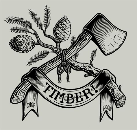 Spontaneous Tattoo, Woodcuts Prints, Desenho Tattoo, Antique Textiles, Studio Photo, Old School Tattoo, Lumberjack, Axes, Pyrography