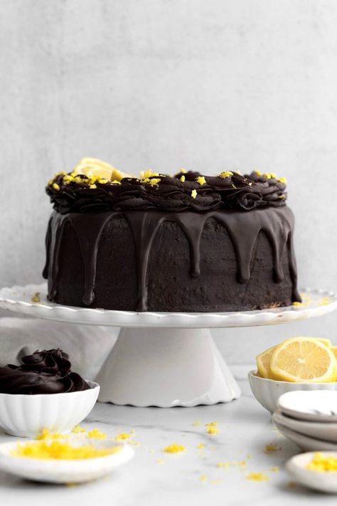 Chocolate Lemon Cake, Eggless Sugar Cookies, Strawberry Sugar Cookies, Chocolate Lemon, Citrus Cake, Chocolate Cobbler, Easy Chocolate Mousse, Lemon Cakes, Chocolate Fudge Frosting