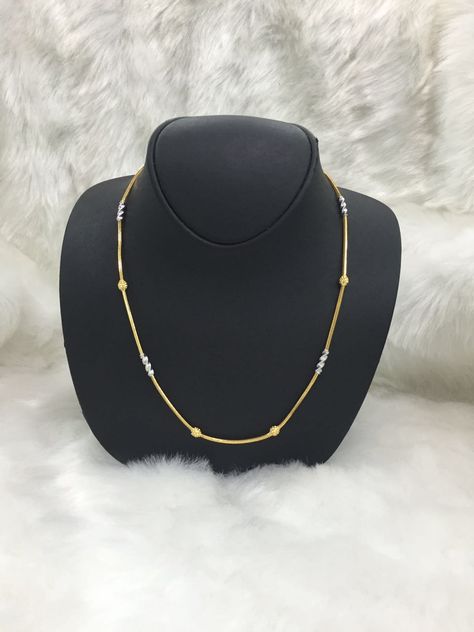 Ball Combination Chain #yarmoukgold #Dubai #gold #jewelery #fashion #chains #accessories Gold Chain With Ball Design, Anklet Design, Simple Jewellery Designs, Gold Neck Chain, Chains Accessories, Dubai Design, Mangalsutra Chain, Delicate Gold Jewelry, Real Gold Chains