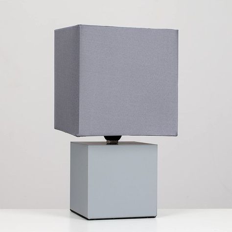 Modern Grey Cube Design Touch Dimmer Bedside Table Lamp with a Grey Fabric Light Shade Modern table lamp in a grey finish, complete with a grey square velvet shade. This lamp would make a wonderful addition to any contemporary home. Thanks to its elegant design and neutral colour, it fits in with almost any interior design scheme making it perfect for bedside tables, lounges and other living areas. #homedecor #decorideas #lights #aesthetics #pinterestideas #pinterestinspired #DIY #Art Bedroom Lounge, Touch Table Lamps, Touch Table, Square Shades, Grey Table Lamps, General Lighting, Grey Table, Mood Lighting, Cube Design