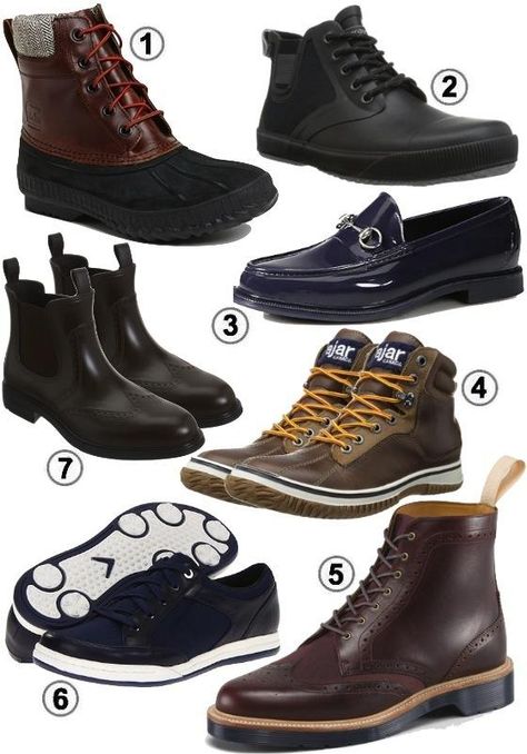 Men's Rain Boots | 7x7 Mens Rain Shoes, Rain Boots Men, Modern Men, Mens Rain Boots, Rain Shoes, Mens Boots Fashion, Men's Footwear, Shoe Covers, Waterproof Boots