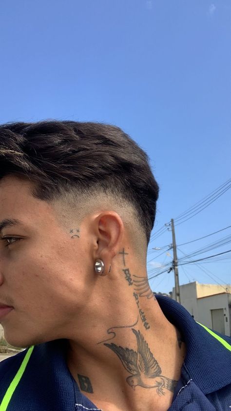 Top 50 Trendy & Cool Men's Fade Haircuts: Detailed Gallery | 50 Best Fade Haircuts for Men (Detailed Gallery) | Aesthetic Hairstyles For Men Latino Male Haircuts, Homelander Haircut, Chicano Hairstyles Men, Medium Hairstyle Men, Mexican Men Haircut, Hispanic Hairstyles For Men, Haircut Men 2023, Tattoo Neck Men, Mens Haircuts Thick Hair