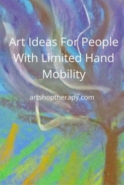 Adapted art ideas for special needs kids with limited hand mobility. Art For Severely Disabled, Art For People With Disabilities, Art Therapy Projects For Seniors, Special Needs Art Activities, Art For Disabled Adults, Sped Art Projects Special Needs, Adapted Art Projects Special Needs, Art For Special Needs Kids, Special Ed Art Projects