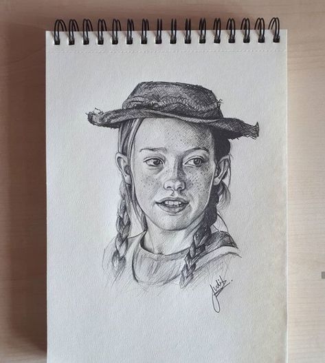 Anne With An E Drawing, Anne With An E Fanart, Pencil Portrait Drawing, Realistic Pencil Drawings, Pen Art Drawings, Fantasy Drawings, Art Sketches Pencil, Celebrity Drawings, Anne With An E