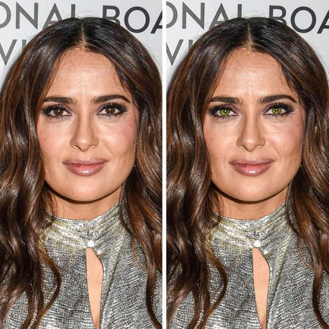 What 20 Brown-Eyed Celebs Would Look Like With Green Eyes Brown Eye Beauty, Green Mascara Brown Eyes, Brown Eyed Celebrities, Brown Mascara Green Eyes, Brown Green Eyes, Olive Green Eyes, Rare Eye Colors, Dark Green Eyes, Green Mascara