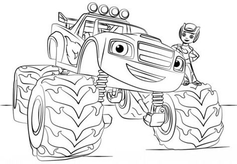 Blaze Monster Truck Coloring Pages Monster Truck Coloring Pages, Thanksgiving Color, Truck Coloring Pages, Love Monster, Cars Coloring Pages, Printable Coloring Sheets, Cat Coloring Page, Coloring Apps, Cartoon Coloring Pages