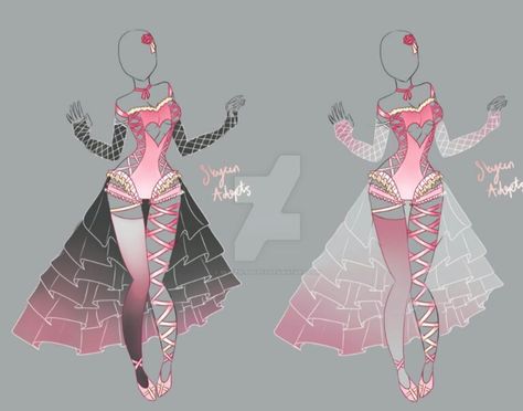 Outfit Design Art, Pink Vampire, Vampire Outfit, Clothing Sketches, Dress Design Drawing, Clothing Design Sketches, Drawing Anime Clothes, Dress Design Sketches, Hero Costumes