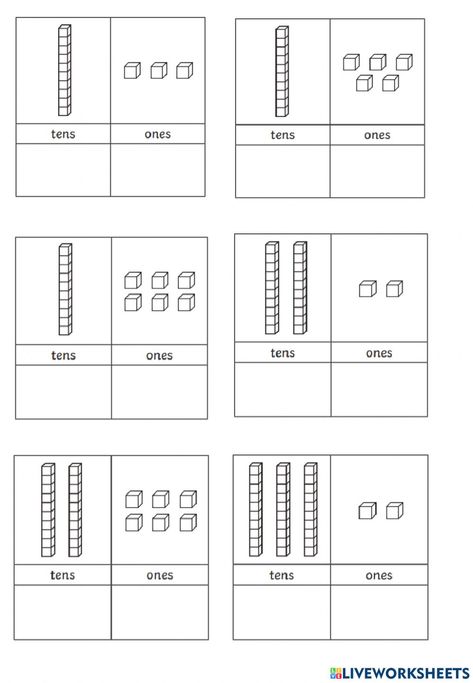 Tens And Units Worksheet, Tens And Ones Worksheet Kindergarten, Tens And Units Activities, Tens And Ones Activities, Tens And Ones Worksheet, Advance Math, Preschool Maths, Abacus Math, Tens And Units