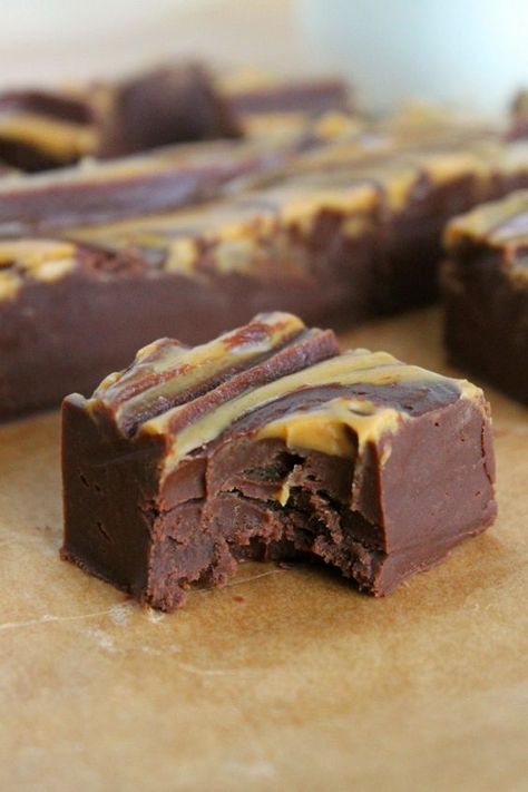 Chocolate Peanut Butter Fudge - The Bitter Side of Sweet #chocolateforjoan Protein Fudge, Peanut Butter Pancakes, Chocolate Peanut Butter Fudge, Diy Easy Recipes, Recipes Yummy, Butter Fudge, Peanut Butter Fudge, Chocolate Dessert Recipes, Homemade Candies