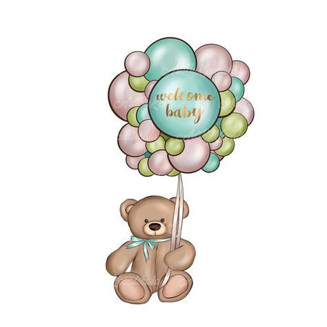 Teddy Bear Baby Shower Theme, Green Teddy Bear, Teddy Bear Png, Bear Baby Shower Theme, Bear Png, Teddy Bear Clipart, Baby Shower Clipart, Green Bear, Bear Clipart