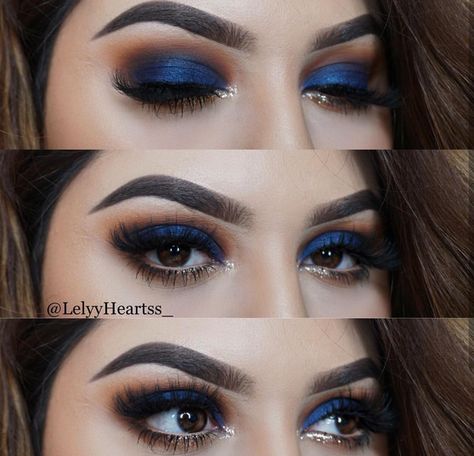 Make Up Designs, Make Up Videos, Pinterest Makeup, Makeup Eye Looks, Trendy Makeup, Make Up Looks, Blue Makeup, Makeup Designs, Smokey Eye Makeup