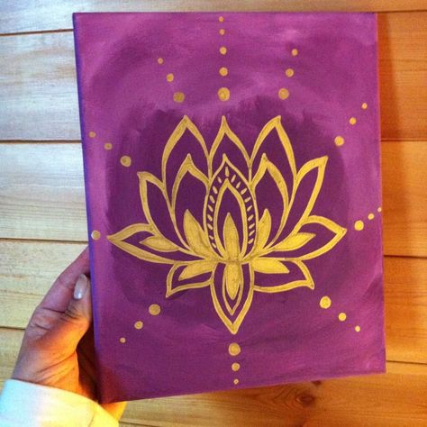 Watercolour Journal, Sleeping Buddha, Canvas Art Painting Acrylic, Disney Canvas Art, Golden Lotus, Hunky Dory, Lotus Painting, Spiritual Paintings, Acrylic Art Projects