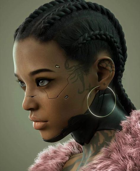 Cyberpunk Makeup, Cyberpunk Rpg, Cyberpunk Girl, Arte Robot, Cyberpunk Aesthetic, Arte Cyberpunk, Cyberpunk Fashion, Cyberpunk Character, Afro Punk