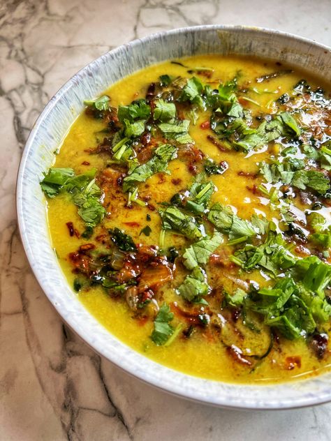 Mum’s Tadka Dal – Chetna Makan Chetna Makan, Tadka Dal, Dal Recipe, 4 People, Basmati Rice, Curry Leaves, Chilli Powder, Indian Style, Ghee