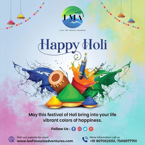 May God gift you all the colours of life, colours of happiness, colours of friendship, colours of love and all other colours you want to paint your life in. Leaf Mount Adventures, Wishing Happy Holi to you and your family.. #HappyHoli #Holi2023 #HappyHolidays #Holi #HoliFestival #HoliSpecial #Celebration #HolikaDahan2023 #Happy_Holi #HappyHoli2023 #IncredibleIndia #HolikaDahan2023 #होलिका #HappyHolikaDahan #HappyHoli #HoliFestival Holi Post, Holi 2023, Book Boat, Holi Wishes, Holi Special, Andaman And Nicobar Islands, Leh Ladakh, Holi Celebration, Hanuman Pics