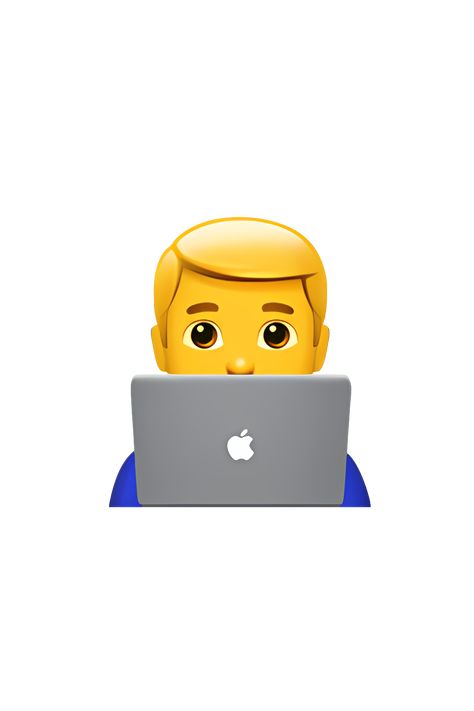 The emoji 👨‍💻 Man Technologist depicts a male figure with short hair and a neutral expression. He is wearing a white shirt and a black tie, and is sitting in front of a computer screen. The computer screen is not visible, but the man's hands are positioned as if he is typing on a keyboard. The emoji is designed to represent a person who works in the field of technology or computing. Computer Emoji, Computer Character, Boy Emoji, Neutral Expression, Emoji Man, Apple Emojis, Chinese New Year Design, Emoji Backgrounds, Computer Service