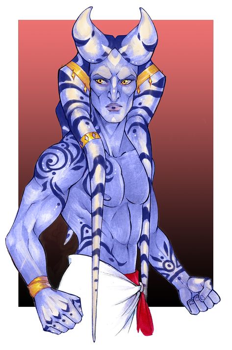 Male Togruta Art, Male Togruta Oc, Male Togruta, Star Wars Togruta, Togruta Oc, Star Wars Disneybound, Jedi Art, Star Wars Species, Drawing Stars