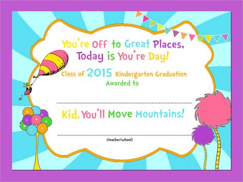 Certificate Templates For Kids, Preschool Certificates, Kindergarten Diploma, Preschool Diploma, Graduation Certificate Template, Essay Writing Competition, Graduation Certificate, Printable Kindergarten, Designs Printable