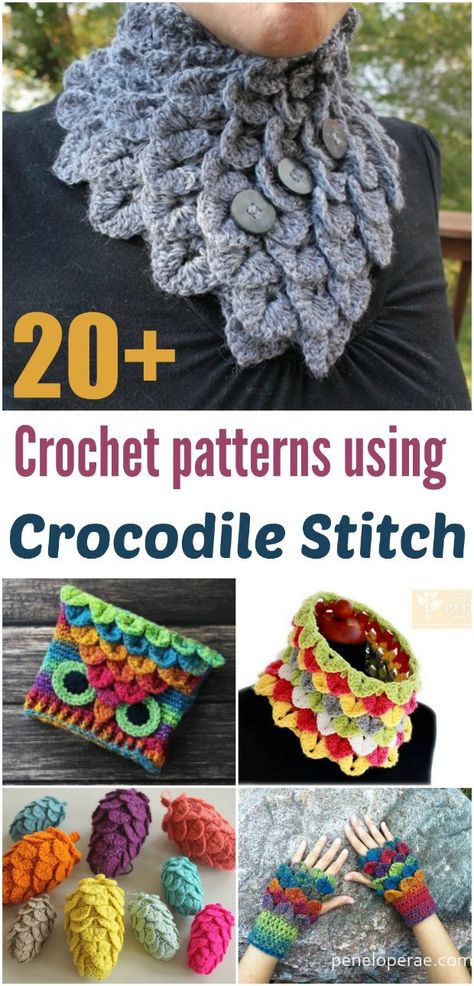 Crochet Crocodile Stitch Tutorial, Crochet Crocodile Stitch Pattern, Crochet Crocodile, Crochet Stitches Diagram, Crocodile Stitch, Crochet Dragon, Stitch Tutorial, Manta Crochet, Stitch Ideas