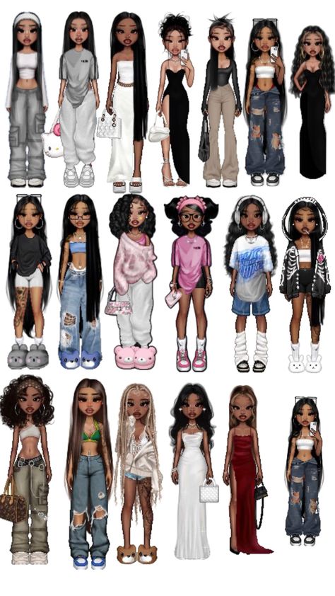 C trop beaux 😻 Bratz Aesthetic Outfit, Street Style Outfits Casual, Acrylic Nails Nude, Bratz Inspired Outfits, Sims 4 Teen, Cartoon Profile, Cute Lazy Day Outfits, Fashion Mood Board, Lazy Day Outfits