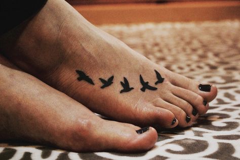 Bird foot tattoo, bird tattoo, foot tattoo, birds, tattoo Birds On Feet Tattoo, Bird Foot Tattoo, Small Feet Tattoos For Women, Bird Tattoo Leg, Faith Foot Tattoos, Vine Foot Tattoos, Little Foot Tattoos, Floral Foot Tattoo, Tattoo Birds