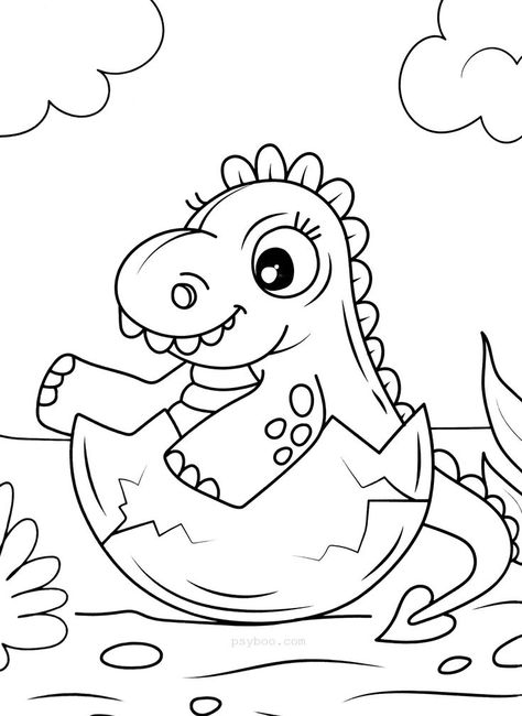 Relaxing Illustration, Dinosaur Coloring Sheets, Dinosaur Printables, Summer Coloring, Birthday Coloring Pages, Dinosaur Pictures, Toddler Education, Love Coloring Pages, Dinosaur Coloring Pages