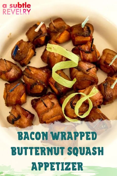 If you’re hosting game day this year, or if you’ve been invited to a game day party, you might want to try out these delicious bacon-wrapped butternut squash appetizers from A Subtle Revelry. These tasty bite-sized treats are out of this world, and we’re sure you’ll be asked to share your recipe numerous times. The trick to this recipe is using high-quality bacon to ensure the tastiest snack ever. Read our full article here to find the recipe. #BaconWrappedButternutSquashAppetizer #Appetizers Squash Appetizer, Butternut Squash Appetizer, Squash Appetizers, Bacon Appetizer, Pumpkin Appetizers, Butternut Squash Chili, Gluten Free Puff Pastry, Game Day Party, Bacon Appetizers