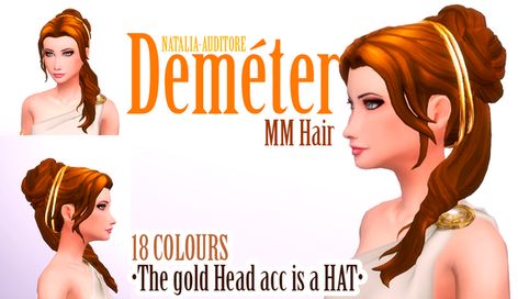 Greece Hairstyles, Ancient Greek Hair, Roman Hair, Royal Hairstyles, Greek Hair, Sims Stories, Download Hair, Sims 4 Mm, Sims Hair