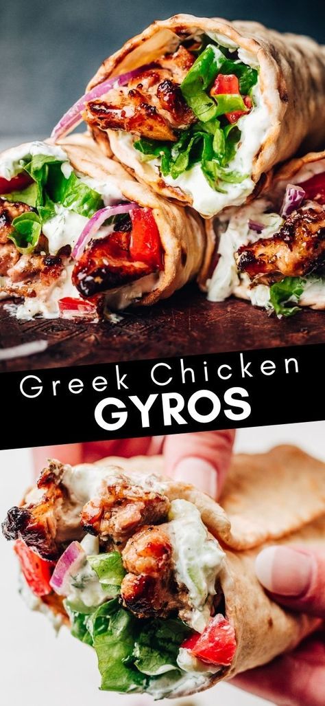 Chicken Greek Gyro Recipe, Greek Chicken Naan Wraps, Easy Greek Gyros, Chicken Gyros Marinade Greek Yogurt, Authentic Chicken Gyro Recipe, How To Make Chicken Gyros At Home, Greek Chicken Gyros Recipes, Greek Chicken Wrap Recipes, Greek Tacos Chicken