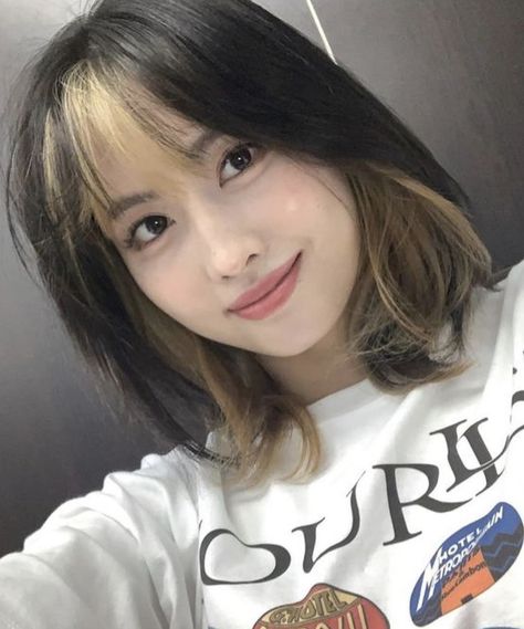 hirai momo twice Short Hairdo, Short Hair Color Ideas, Two Tone Hair, Momo Twice, Short Hair Color, Hair Color Trends, Hair Color Ideas, Hair Colors, Color Trends