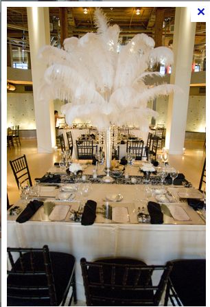 Feather Centerpiece Vintage Hollywood Wedding, Old Hollywood Party, Old Hollywood Theme, Hollywood Glamour Wedding, Hollywood Glam Wedding, Old Hollywood Wedding, Feather Centerpieces, Hollywood Theme, Gold Wedding Theme