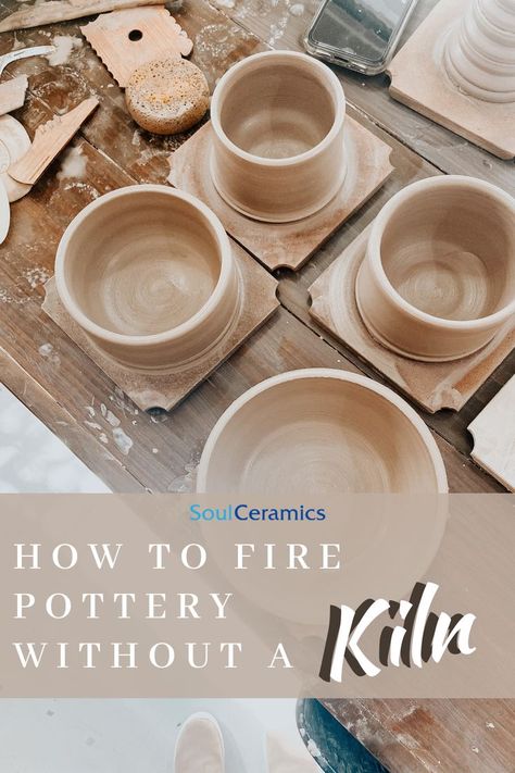 How To Fire Pottery Without A Kiln | Pottery kiln, Beginner pottery, Pottery crafts Oven Baked Pottery, Types Of Pottery Clay, Pottery Without Wheel Or Kiln, Diy Food Safe Pottery, Ceramics At Home Diy, How To Make Ceramic Pots At Home, Intro To Pottery, Firing Clay Without A Kiln, Diy Clay For Pottery