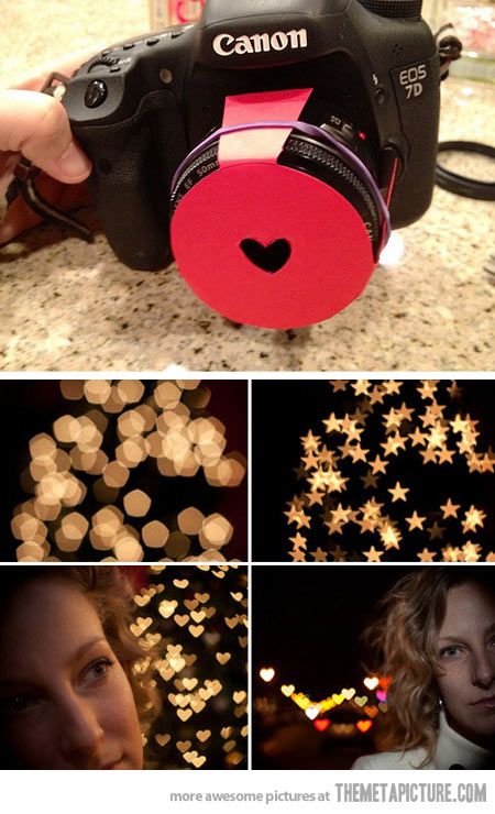 Amazing idea for Valentine’s Day… Camera Effects, Diy Camera, Foto Tips, Photography 101, Camera Hacks, Diy Photography, Photography Lessons, Trik Fotografi, Valentine Day Crafts