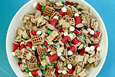 Santa Hat Snack Mix : Oven Love Santa Hat Chex Mix Christmas, Chex Mix With Bugles Christmas, Bugles Snack Mix Recipes White Chocolate, Bugle Snack Mix Sweet, Chex Christmas Mix Whats Gaby Cooking, Santa Snacks, Holiday Snacks, Chex Mix, Christmas Cooking