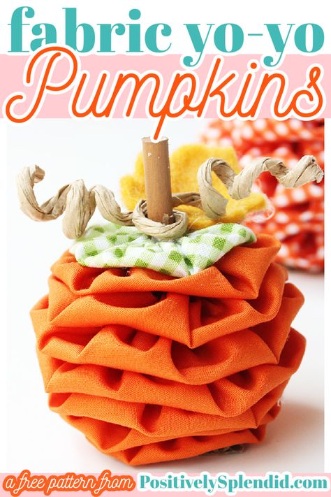 Yo Yo Pumpkins, Yoyo Pumpkin, Yoyo Crafts, Gnome Tree, Quilt Star, Fall Pumpkin Crafts, Acorn Crafts, Pumpkin Template, Pumpkin Garland