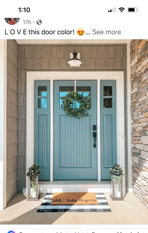 Colored Trim Interior, Blue Front Door, Colored Trim, Room Paint Colors, Diy Renovation, Robins Egg, Door Color, Robins Egg Blue, Room Paint