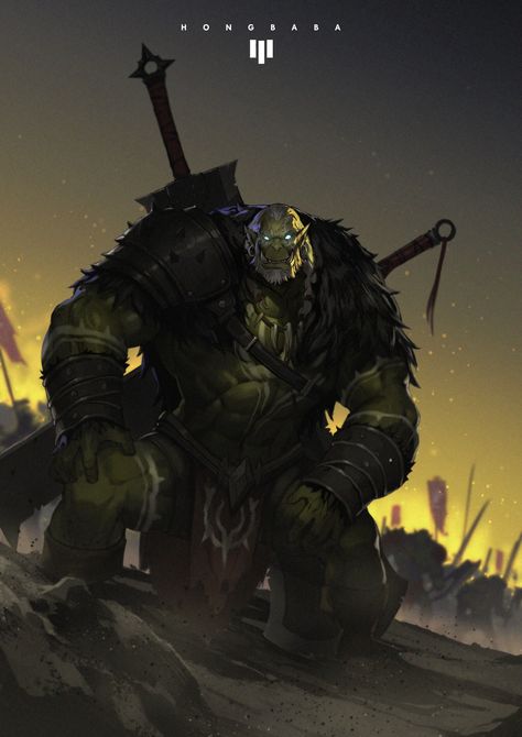 ArtStation - Orc Keeper, soonjae hong Oni Art, Warcraft Orc, Orc Warrior, Warcraft Art, Fantasy Races, Dungeons And Dragons Characters, Dungeons And Dragons Homebrew, Wow Art, Oc Ideas