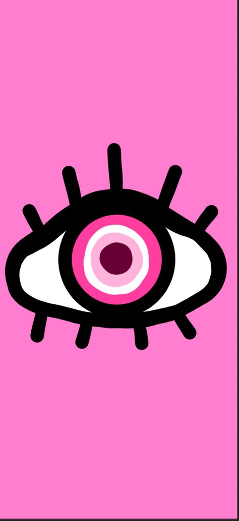 hot pink evil eye is watching u and protecting u 🧿 Pink Evil Eye Painting, Pink Evil Eye Aesthetic, Preppy Evil Eye Wallpaper, Pink Evil Eye Meaning, Pink Evil Eye Nails, Pink Evil Eye Wallpaper, Pink Eye Wallpaper, Aztec Pattern Wallpaper, Hot Pink Preppy