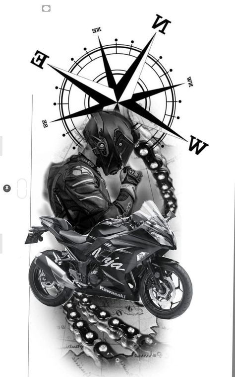 Kawasaki Tattoo, Brother Tattoo, 2023 Tattoo, Guardian Angel Tattoo, Brother Tattoos, Motorcycle Tattoos, Bike Tattoos, Biker Tattoos, Otaku Funny