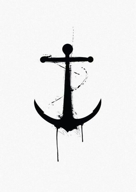 Black Anchor Tattoo, Ancora Tattoo, Anchor Sketch, Anker Tattoo Design, Anchor Tattoo Design, Anker Tattoo, Anchor Tattoos, Nautical Tattoo, Anchor Tattoo