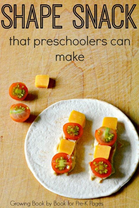 These shape snacks are perfect for toddler and preschool shapes recognition! #shapes #preschool #toddlers #snack #cooking #cookingwithkids Preschool Cooking Activities, Preschool Cooking, Cooking In The Classroom, Pre K Pages, Infant Classroom, Classroom Hacks, Kids Math, Creative Snacks, Food Activities