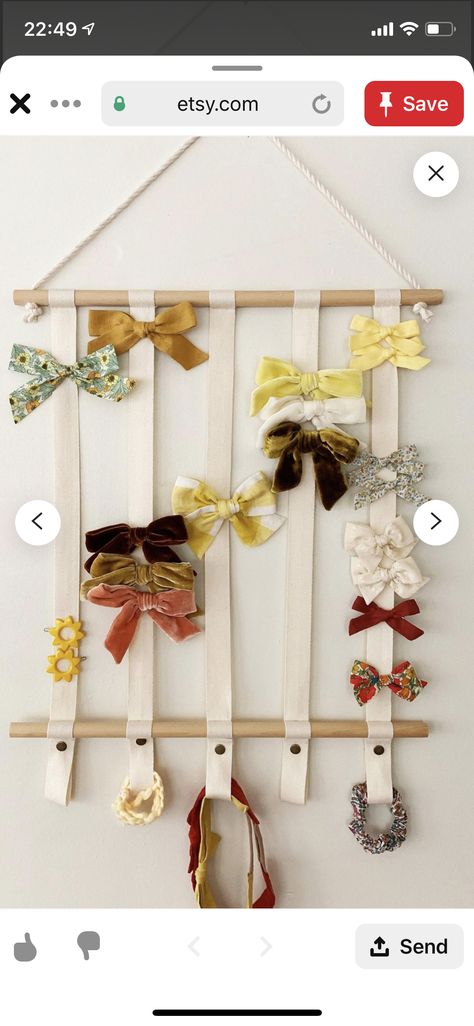 Bow Storage, Bow Display, Bow Organizer, Organizing Hair Accessories, Headband Holder, Hair Bow Holder, Boutique Bows, Bow Holder, Ikea Diy