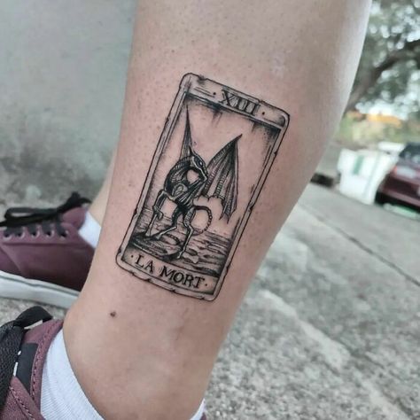 La Mort Card Tattoo Mortuary Tattoo, Harry Potter Tattoo Ideas, Potter Tattoo, Harry Potter Tattoos, Harry Potter Tattoo, Card Tattoo, Get A Tattoo, Unique Tattoos, A Tattoo