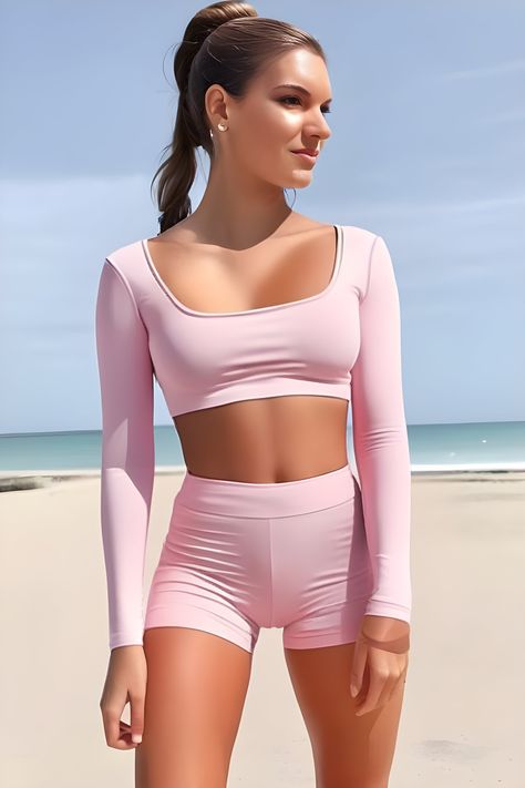 Mighty Pink #fitness #Yoga #healthy-lifestyle #Lorlin Yoga Shorts Outfit, Pink Fitness, Hot Yoga Outfit, Athleisure Shorts, Yoga Aesthetic, Cute Workout Outfits, Fitness Wear Outfits, Yoga Outfit, Sporty Shorts