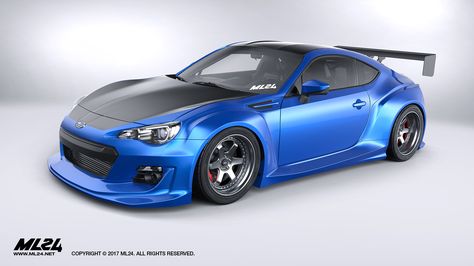 ML24 vers 2 Widebody for MY13-16 BRZ (http://ml24.net/products/subaru_brz_version2_wide_body_kit.html) Wide Body Kits, Toyota Gt86, Toyota 86, Car Mods, Body Kits, Wide Body, Research And Development, Kit Cars, My Dream Car