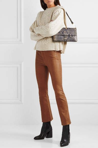 Le Crop Mini Boot leather pants Light Brown Leather Pants Outfit, Brown Leather Pants Outfit Casual, Cognac Leather Pants Outfit, Camel Leather Pants Outfit, Light Brown Leather Pants, Philanthropy Outfits, Camel Leather Pants, Brown Leather Pants Outfit, Brown Leather Pants