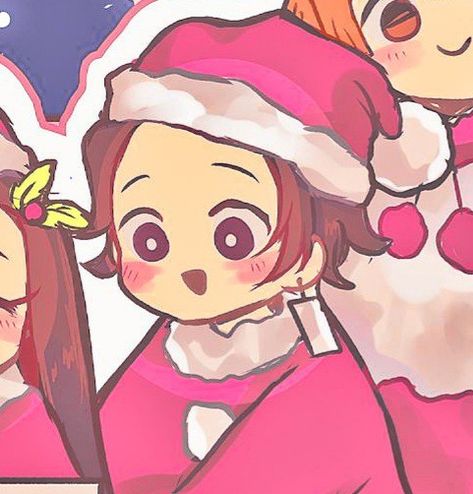 мαтcнιηg ιcσηѕ Demon Slayer Matching Christmas Pfps, Christmas Pfp 4 People, Tanjiro Christmas Pfp, Group Profile, Christmas Pfp, Anime Group, Anime Christmas, 5 Anime, Profile Photos