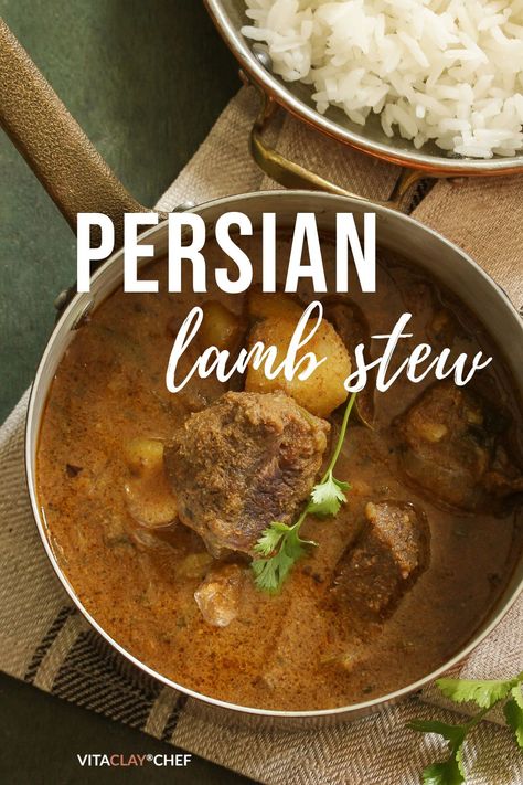 One Pot Lamb Recipes, Pepper Lamb Recipe, Persian Lamb Stew, Lamb Stew Meat Recipes, Goat Stew, Best Stew Recipe, Vitaclay Recipes, Pork Chops And Sauerkraut, Food Casseroles